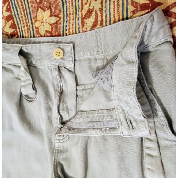 Free People We The Free Sadie Jeans Paper Bag Belted Waist Tapered Leg Sage 30 - Picture 6 of 13